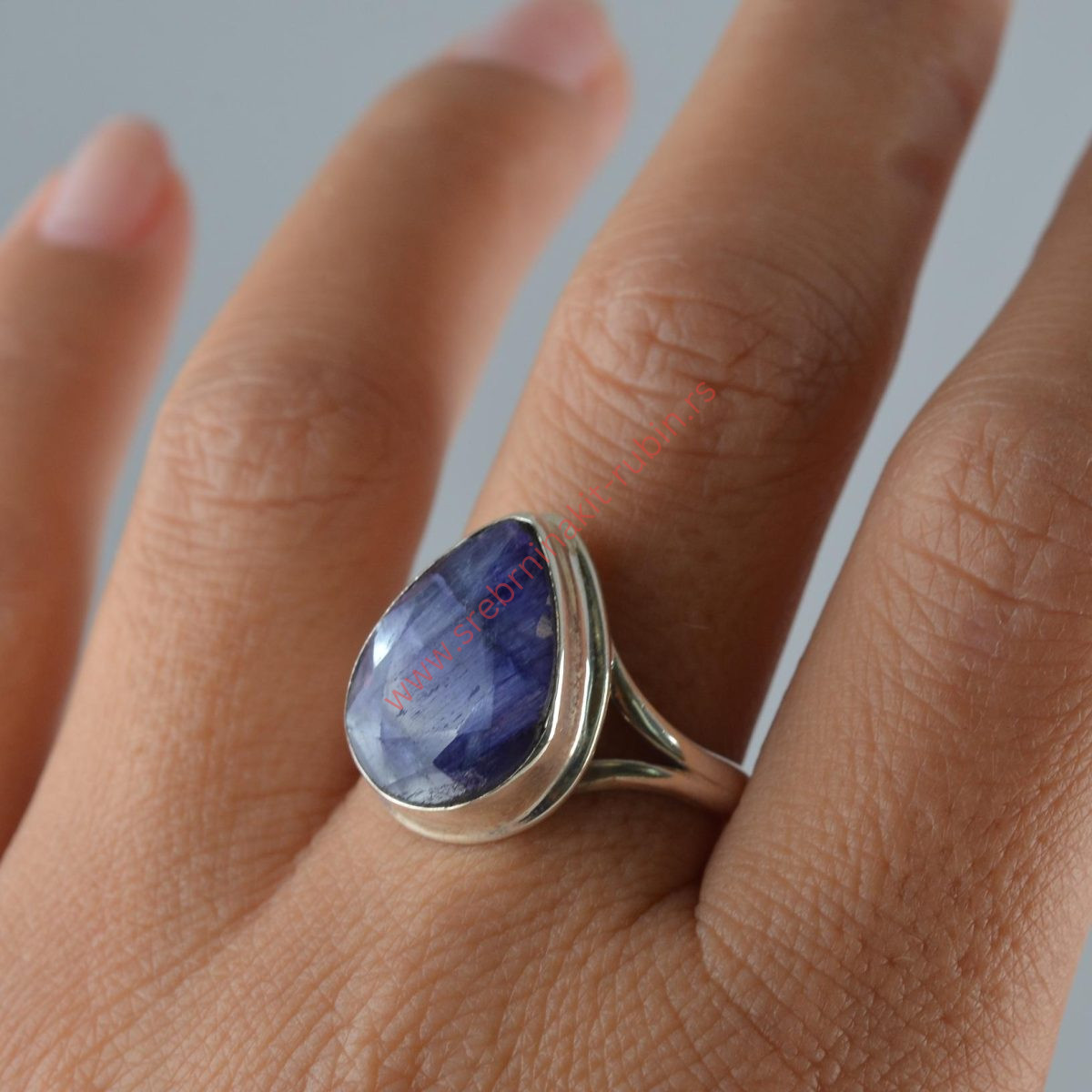 Prsten poludragi kamen lapis lazuli - 0943 - Slika 2