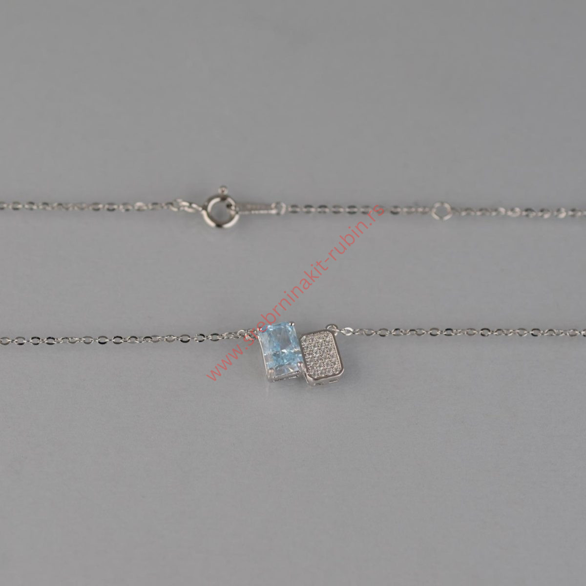 Lančić topaz nebesko plavi- 1190 - Slika 4