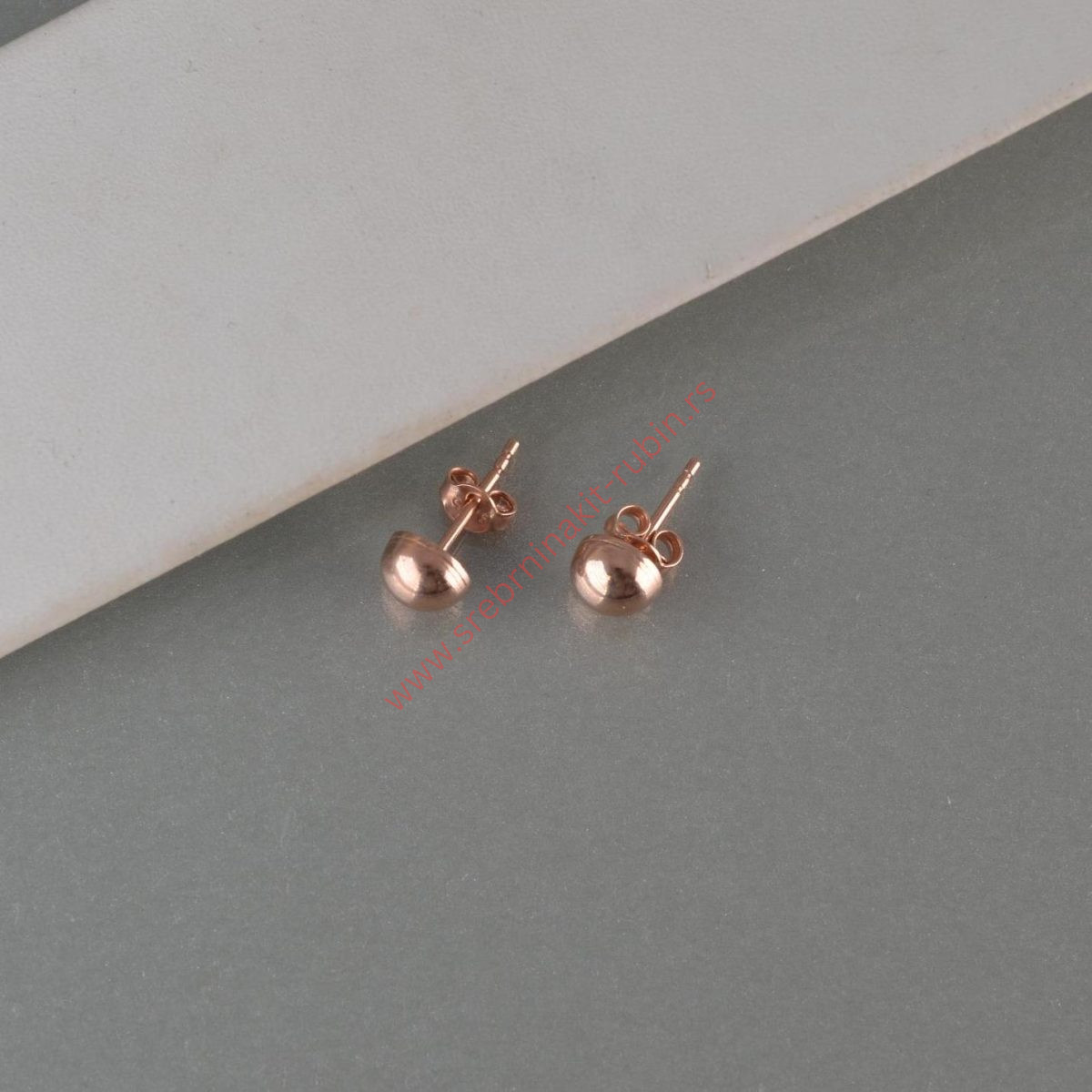 Minđuše kuglica rosegold - 1095 - Slika 3