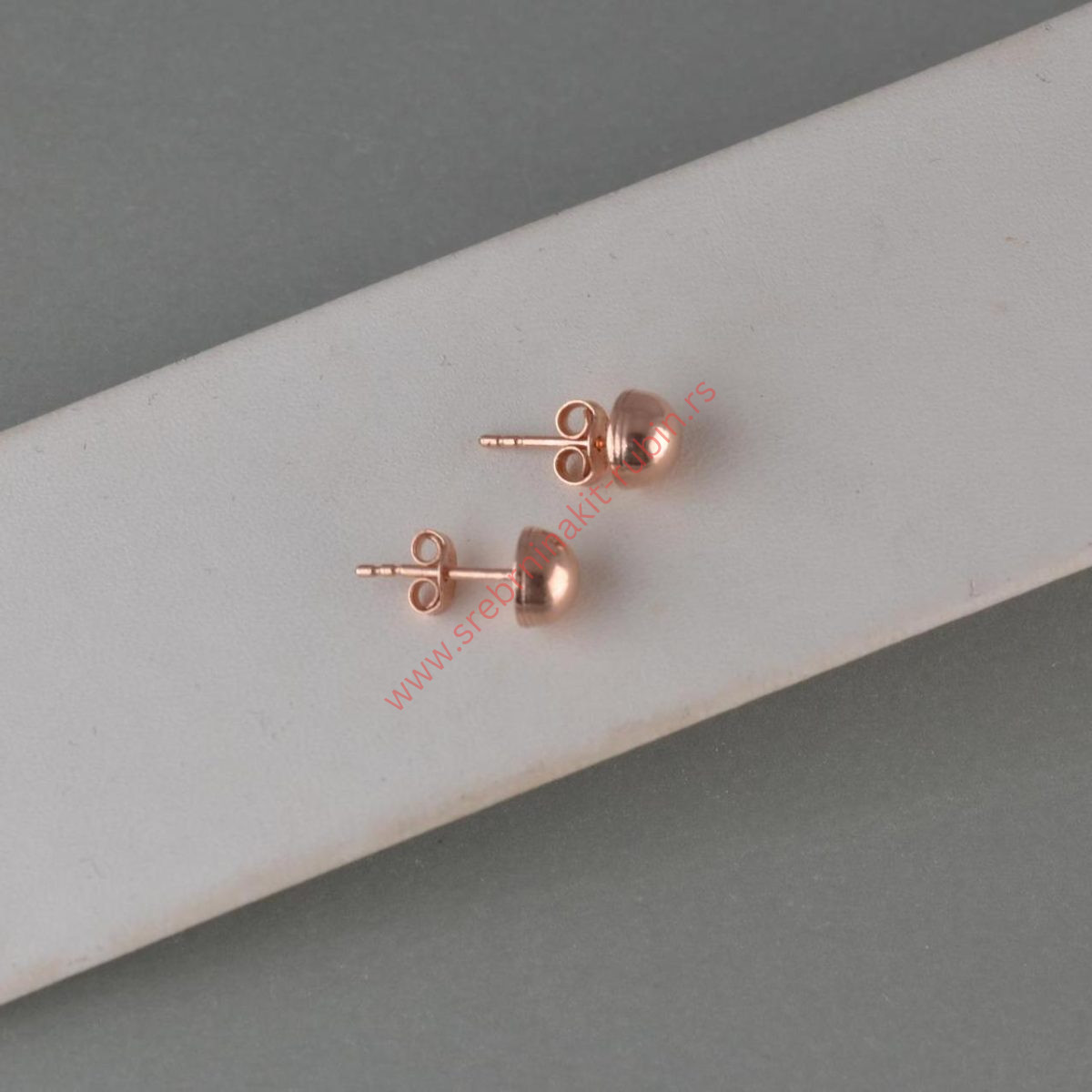 Minđuše kuglica rosegold - 1095 - Slika 2