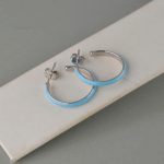 Minđuše polualke sa emajlom - 1098 - Slika 3