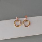 Minđuše krugovi gold i rosegold - 1104 - Slika 3