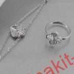 Set detelina lančić, narukvica, minđuše i prsten - 1126 - Slika 3
