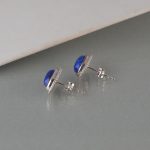 Minđuše ovalne lapis lazuli - 1132 - Slika 3