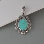 Privezak markazit sa tirkizom - 0111
