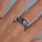 Prsten emajl cvet sa cirkonima - 1227 - Slika 2