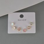 Minđuše detelina, srce, krug sedef - 1240 - Slika 5
