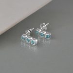 Minđuše kocke sa cirkonima - 1249 - Slika 2