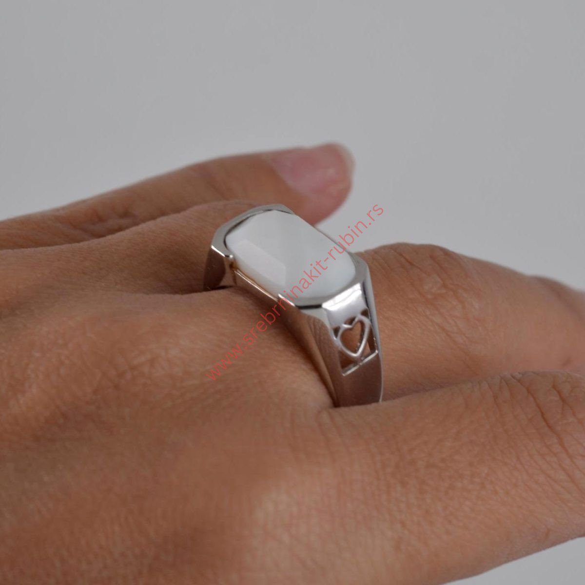 Prsten beli oniks - 1276 - Slika 6