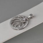 Privezak krug sa cirkonima - 0028 - Slika 2